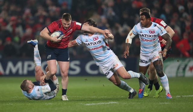 Russell (bottom left) chose to play for Racing 92 rather than remaining with the Scotland camp 