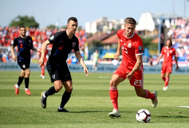 Will Vaulks (right) was making his first start for Wales