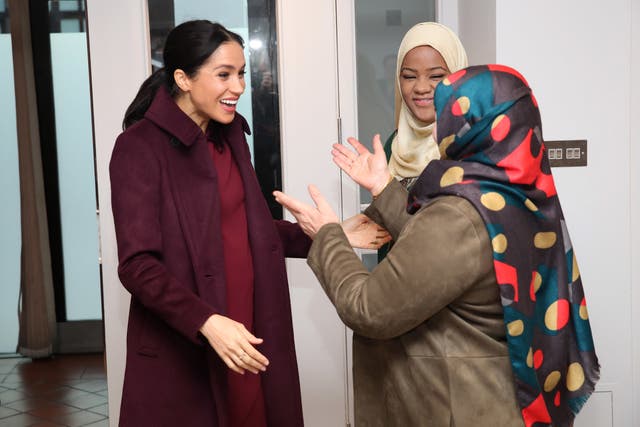 Greeting members of the Hubb Community Kitchen