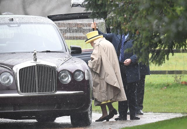 Royals attend church