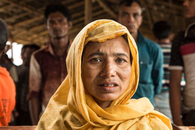 Fatema, 35, a Rohingya refugee from Burma who fled to a refugee camp after escaping when the military started firing at people in her village.