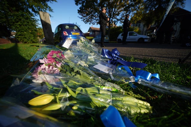 Floral tributes to Sir David