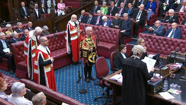 Lord Simon Case being sworn in to the House of Lords