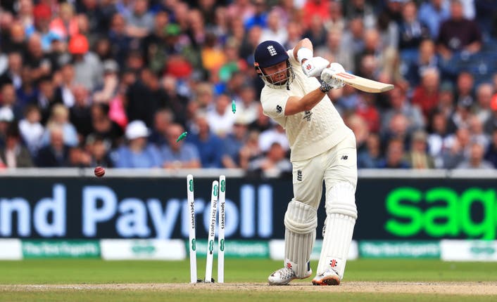 Jonny Bairstow is bowled by Mitchell Starc