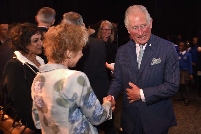 The Prince of Wales with Meera Syal and Zoe Wanamaker