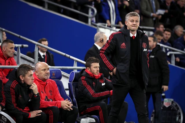 Ole Gunnar Solskjaer has Sir Alex Ferguson's former assistant Mike Phelan alongside him (Nick Potts/PA).