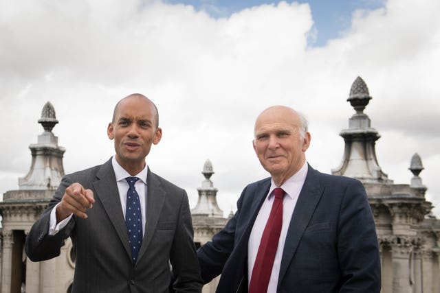 Chuka Umunna with Liberal Democrat leader Sir Vince Cable