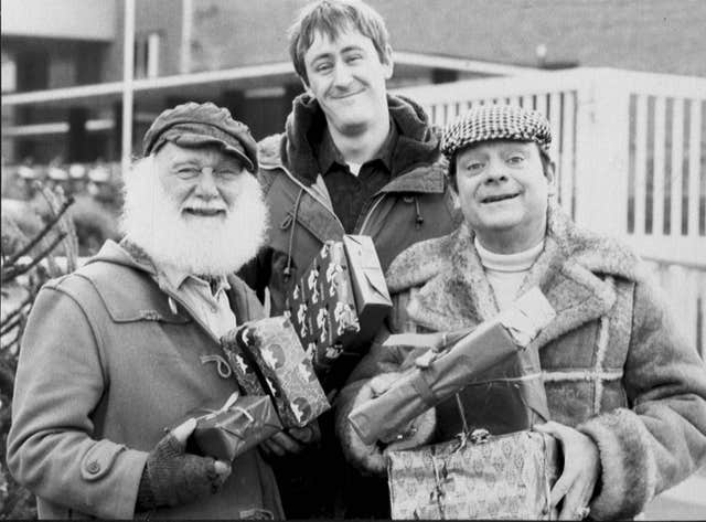 Buster Merryfield (Uncle Albert), David Jason (Del Boy) and Nicholas Lyndhurst