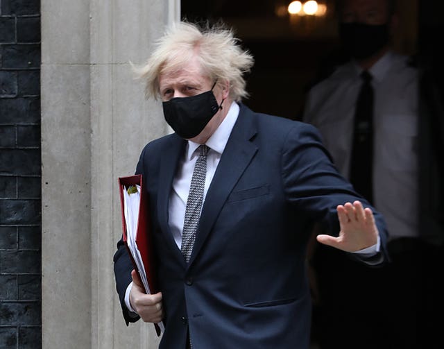 Prime Minister Boris Johnson leaving 10 Downing Street