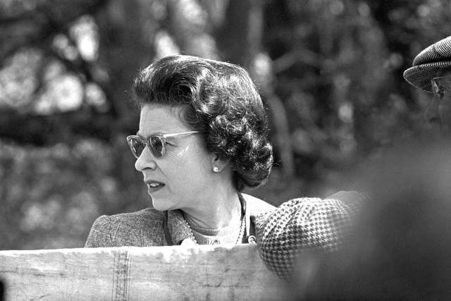 The Queen at Badminton Horse Trials during the 12-months of filming