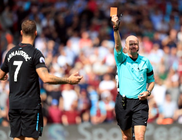 Arnautovic was sent off in just his second West Ham appearance