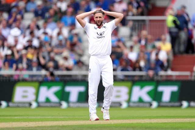 Chris Woakes was frustrated by a couple of near misses in his first over