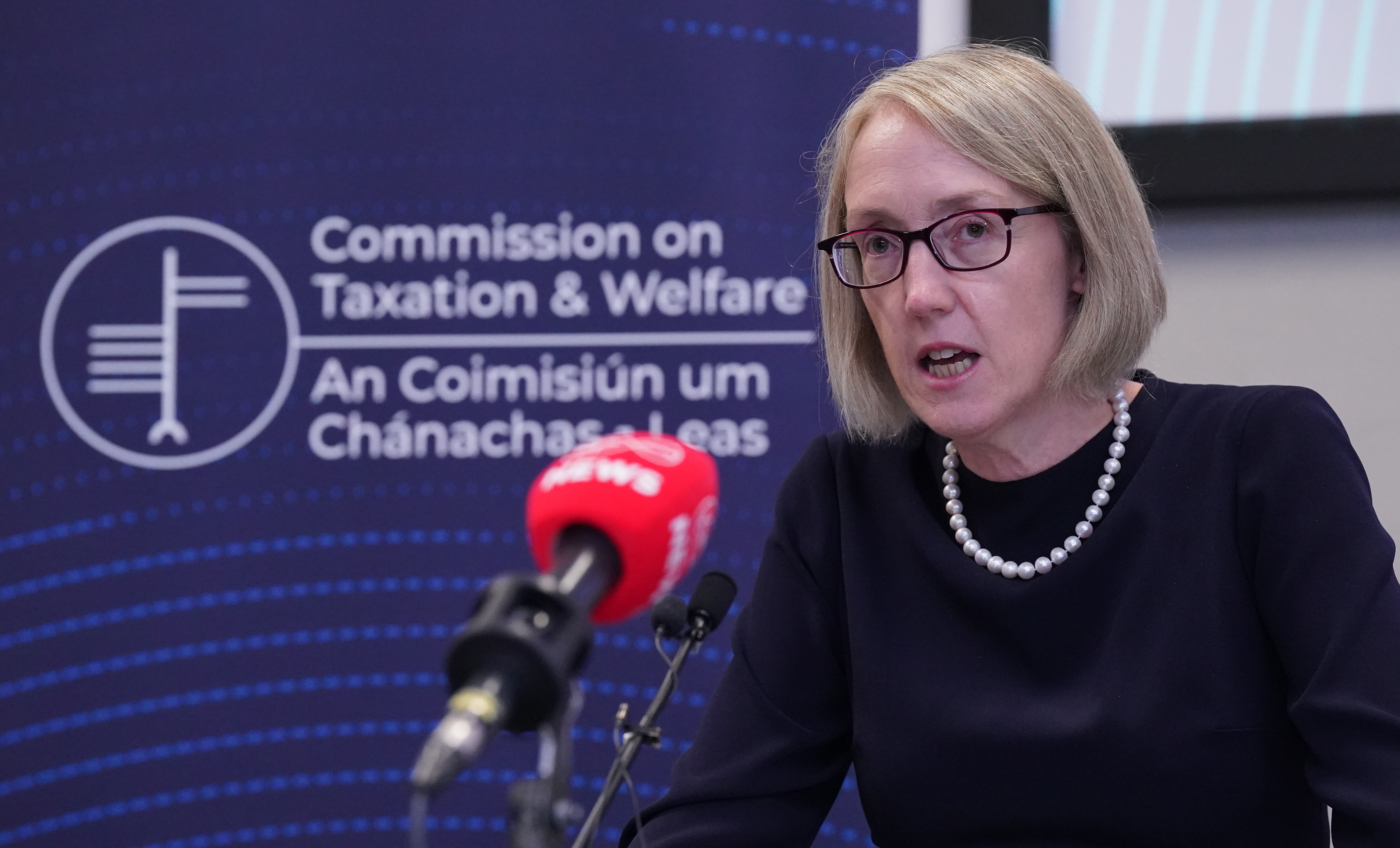 Professor Niamh Moloney speaking at the launch of the Report of the Commission on Taxation and Welfare at Dublin City University