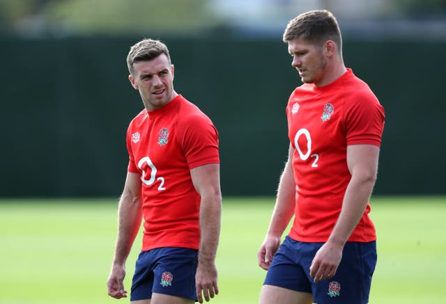 George Ford (left) has made way for Owen Farrell (right) at fly-half