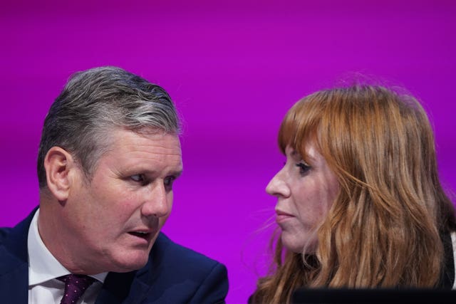Labour Party leader Sir Keir Starmer and deputy leader Angela Rayner (Stefan Rousseau/PA)