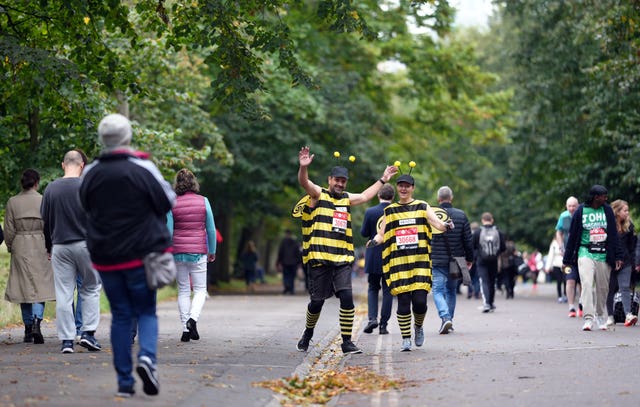 Runners during the marathon