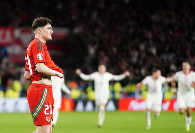 Daniel James looks dejected after his penalty was saved