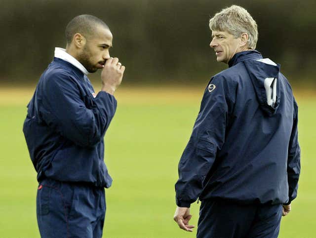 Arsene Wenger oversaw Thierry Henry's finest years as a player (Nick Potts/PA Images)