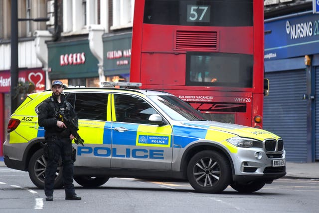 Police at the scene in Streatham