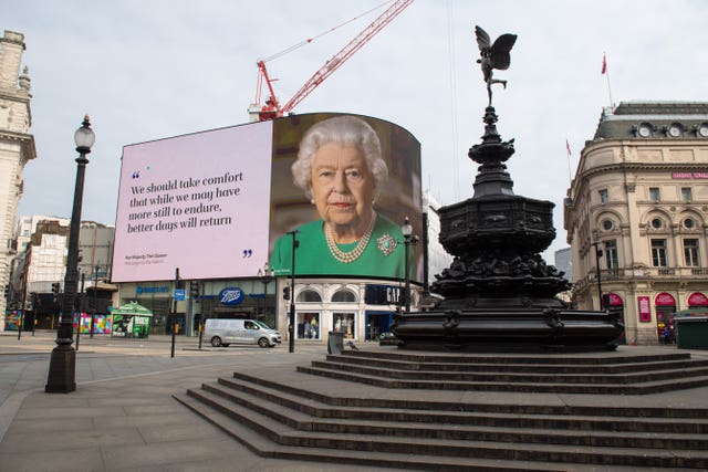 The Queen in lights