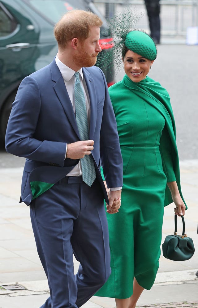 Popularity of the Duke and Duchess of Sussex has waned, according to a poll (Yui Mok/PA)