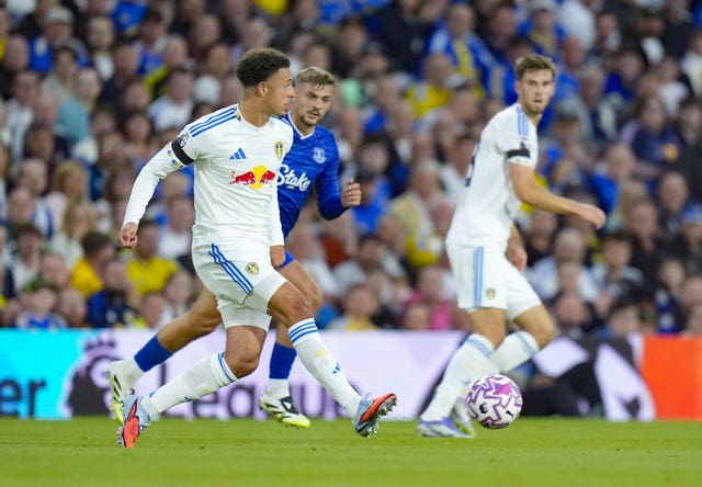 Ethan Ampadu in action for Leeds