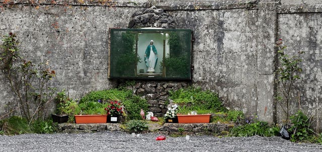 A general view of the site of a mass grave for children who died in the Tuam mother and baby home, Galway
