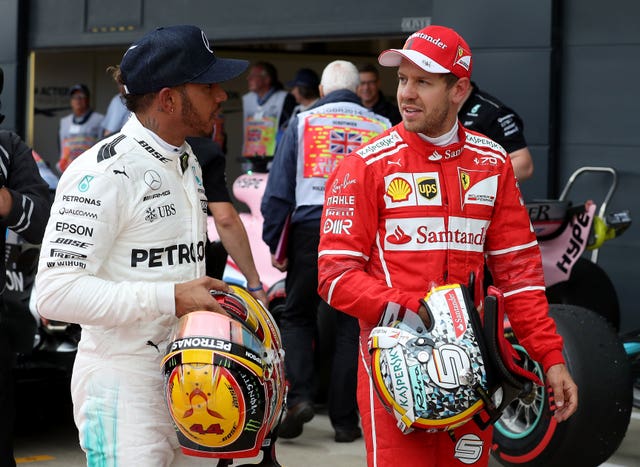 The title battle between Hamilton, left, and Vettel was the big story in F1 in 2018