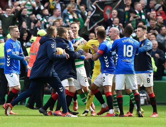 Players clashed after the final whistle