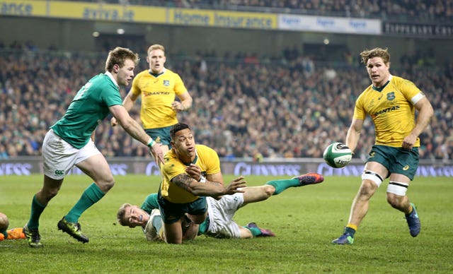 Israel Folau in action against Ireland