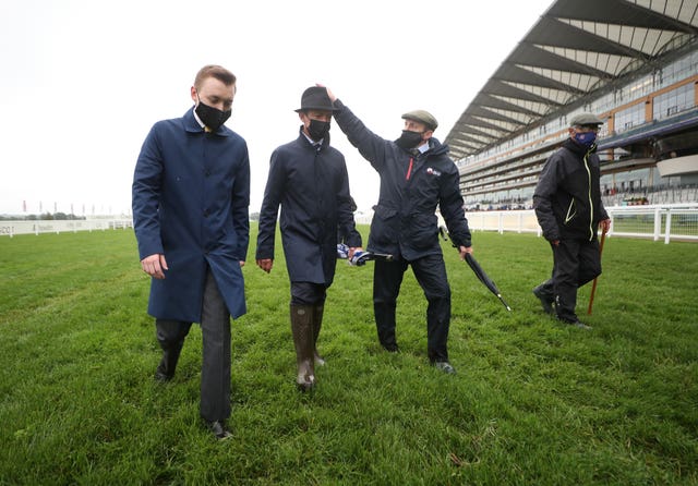 Frankie Dettori was part of the delegation inspecting the track