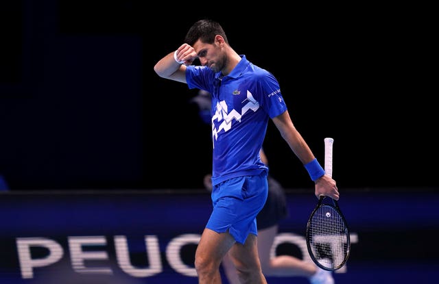 Novak Djokovic was feeling the pressure during a tense match