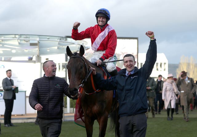 A Plus Tard and Rachael Blackmore return to the Cheltenham winner's enclosure