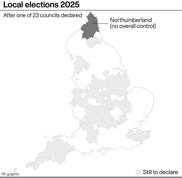 Local elections 2025 after one of 23 councils declared