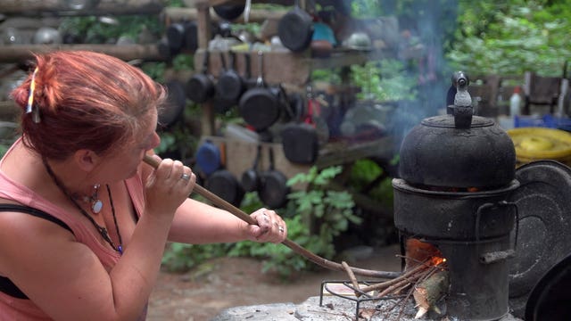 Kirsty Tizard, who moved from Devon with her family to Tinkers Bubble, a near self-sufficient community in south Somerset