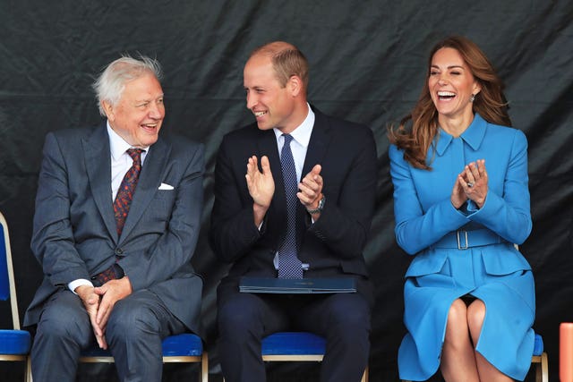 William, Kate, Sir David Attenborough