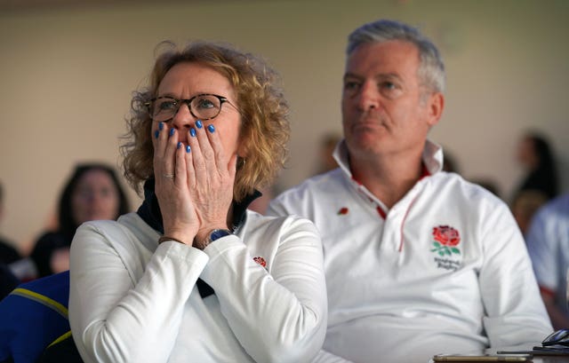 A tense moment at Sale Rugby Club