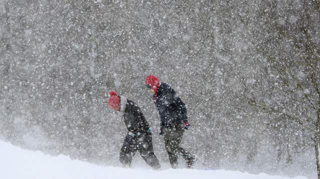 The UK endured bitterly cold weather at the end of February and in early March (PA)