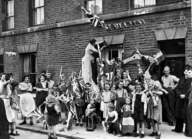 Spontaneous street parties were staged across the country to celebrate VE Day, PA Wire