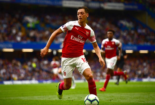 Mesut Ozil was substituted during Arsenal's loss at Chelsea