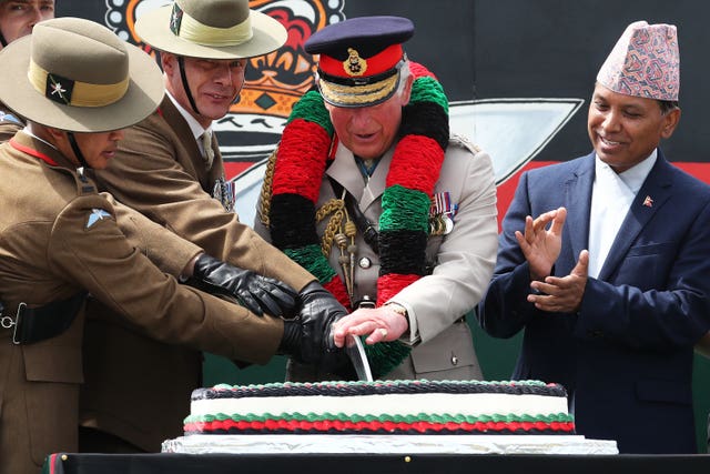 The prince taking part in the celebrations