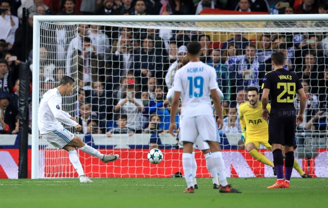 Cristiano Ronaldo (left) has scored 44 goals for Real Madrid this season - the same amount as Mohamed Salah has netted for Liverpool (John Walton/PA).