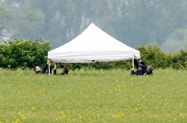 Police activity near the scene in Aldborough, Boroughbridge