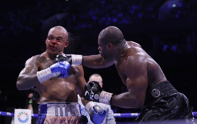 Fabio Wardley (left) was stopped in the 11th round by Daniel Dubois in Manchester