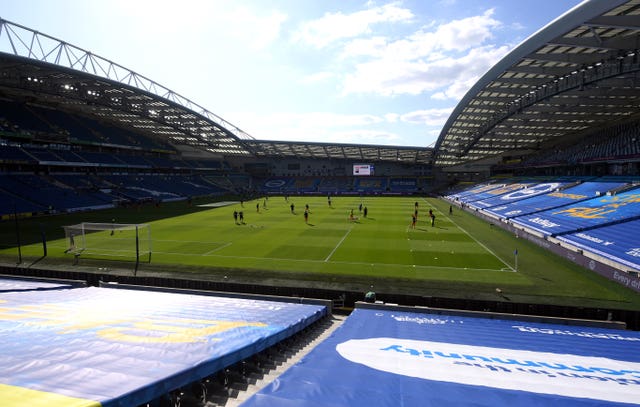 Brighton's Amex Stadium has a capacity of just over 30,000