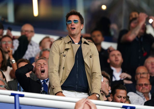 NFL great and minority Birmingham owner Tom Brady watched Blues secure a 1-0 win over Leeds (Mike Egerton/PA)