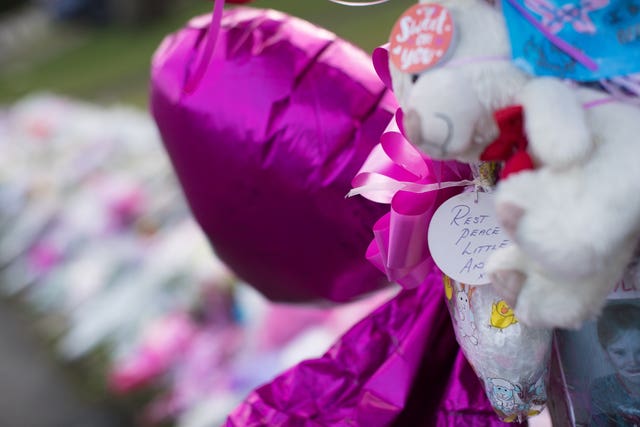 Floral tributes in remembrance of Mylee Billingham (Aaron Chown/PA)