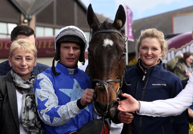 Janet Iveson (left) with Kemboy at Punchestown