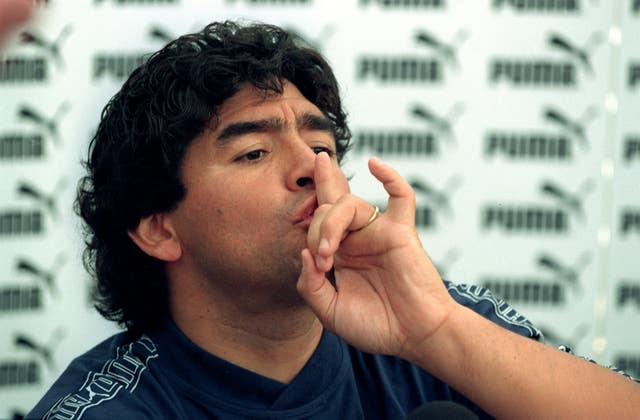 Maradona's participation in the 1994 World Cup ended prematurely due to a failed drugs test (Louisa Buller/PA).