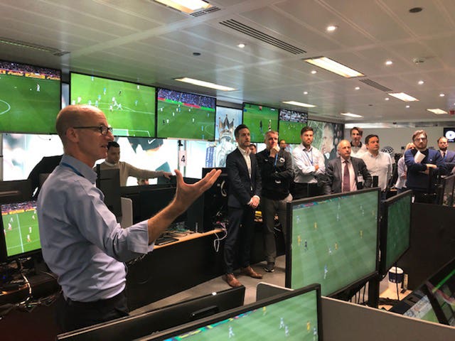 Mike Riley (left) is the managing director of the Professional Game Match Officials Limited, which Hackett used to lead (Andy Sms/PA).